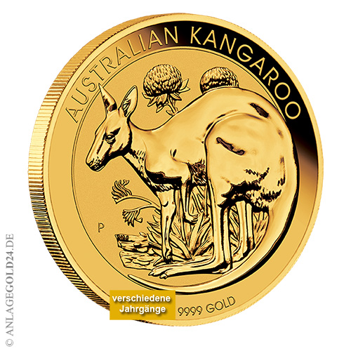 1 oz Gold, 100 Dollar Nugget / K�nguruh verschiedene Jahrg�nge