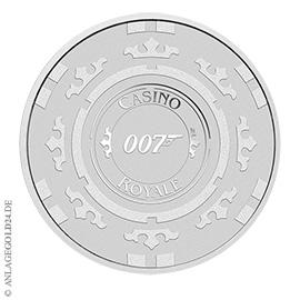1 oz Silber James Bond Casino Royale Casino Chip 2023 B