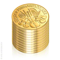 10er Paket 1/10 oz Wiener Philharmoniker 2011