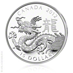 1 oz Silber 15 Can$ Year of the Dragon 2012 hier kaufen. Jetzt klicken >>>