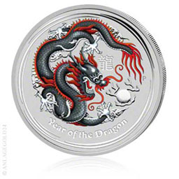 1 oz Lunar II Schwarzer Drache 2012