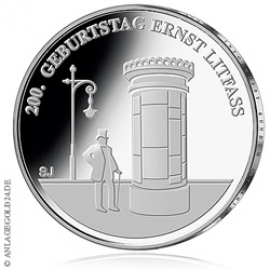 20 Euro Gedenkmnze 200. Geburtstag Ernst Litfaߓ - St