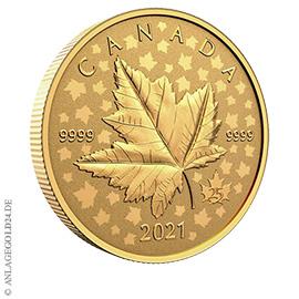 200 Dollar Gold Piedfort Maple Leaf 2021 Reverse Proof