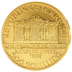 1/4 oz Wiener Philharmoniker 500 Schilling
