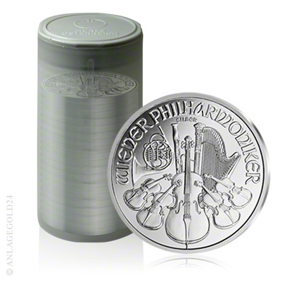 20er Tube 1 oz Silber 1,5 Euro Philharmoniker 2014