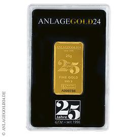 25 Gramm Jubilums-Goldbarren Anlagegold24