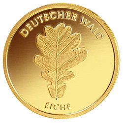 1/8 oz Gold  20 Euro - "Deutscher Wald" - Eiche 2010 