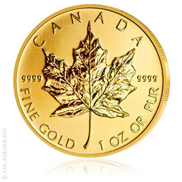 1 oz Maple Leaf 2010 -  Royal Canadian Mint, Kanada 2010, 31,1 g Gold (9999/1.000), Durchmesser 30 mm, Brilliant Uncirculated