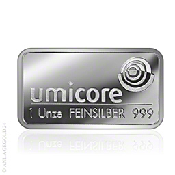 1 oz Silberbarren -  31,100 Gramm Silberbarren 999, verschiedene Hersteller m�glich.wir liefern ausschlie�lich Qualit�tsbarren von Heraeus oder Umicore....