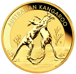 # 1 oz Nugget 100 Dollar Gold K�nguruh 2010