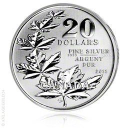 1/4oz Silber 20 Canada Dollar Maple Leaf 2011