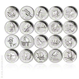 20 Jahre Kookaburra Jubil�ums Silber-Set 2009