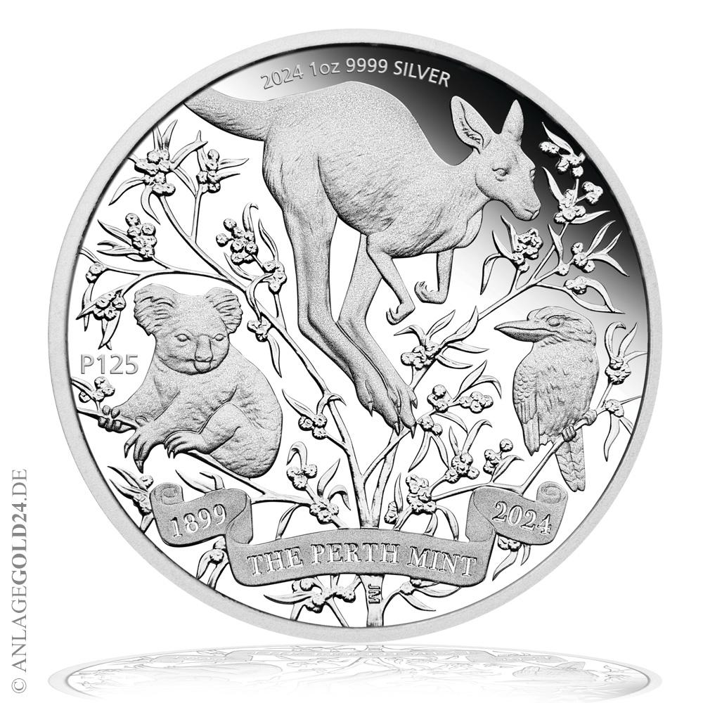 1 oz Silber 125 jähriges Jubiläum Perth Mint 2024 PP