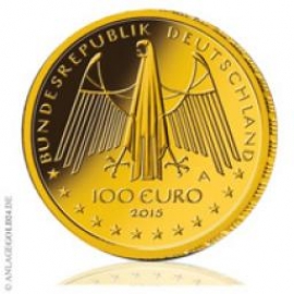 1/2 oz Gold 100 Euro Oberes Mittelrheintal 2015 Prgebu