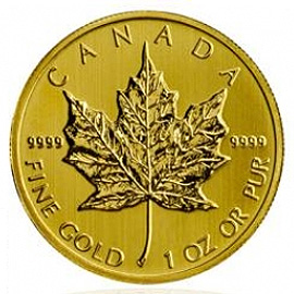 1 oz Gold, 50 Dollar Maple Leaf verschiedene Jahrgnge