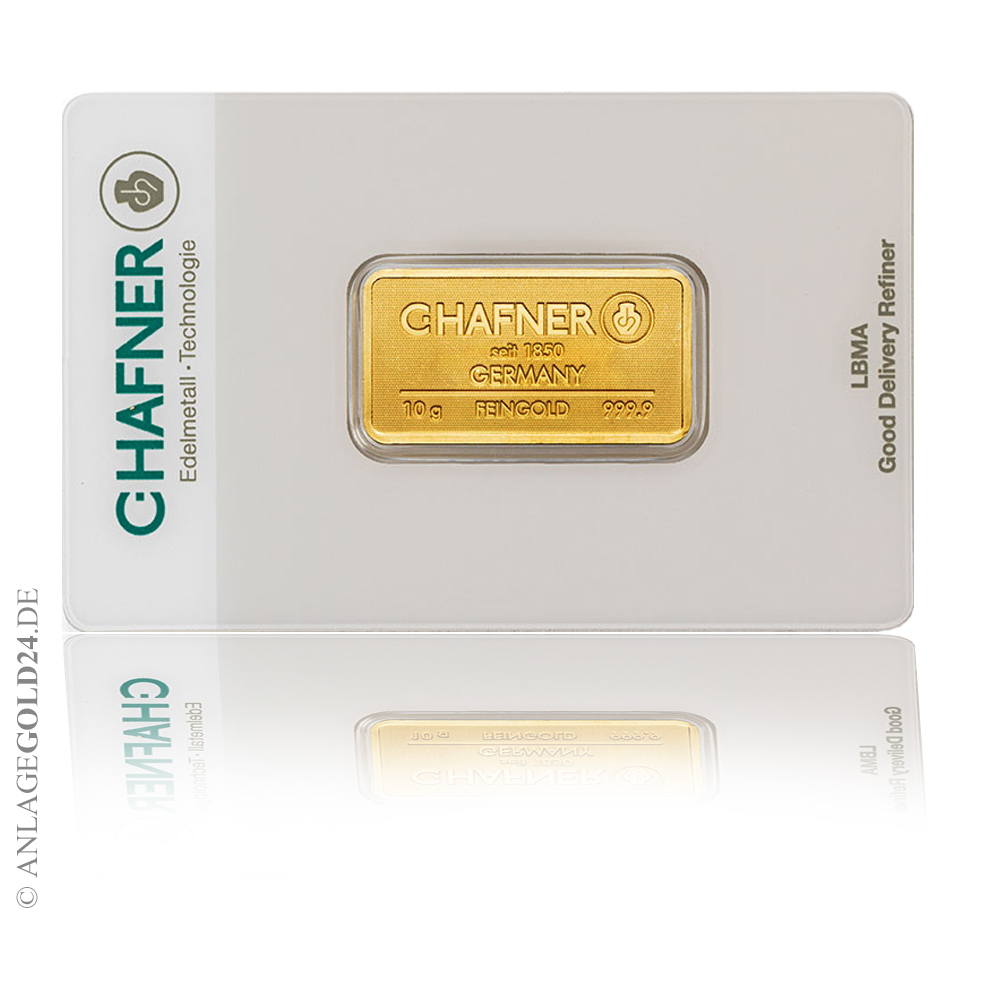 10 Gramm Goldbarren C.Hafner > Goldmünzen Silbermünzen Goldbarren Anlagegold24