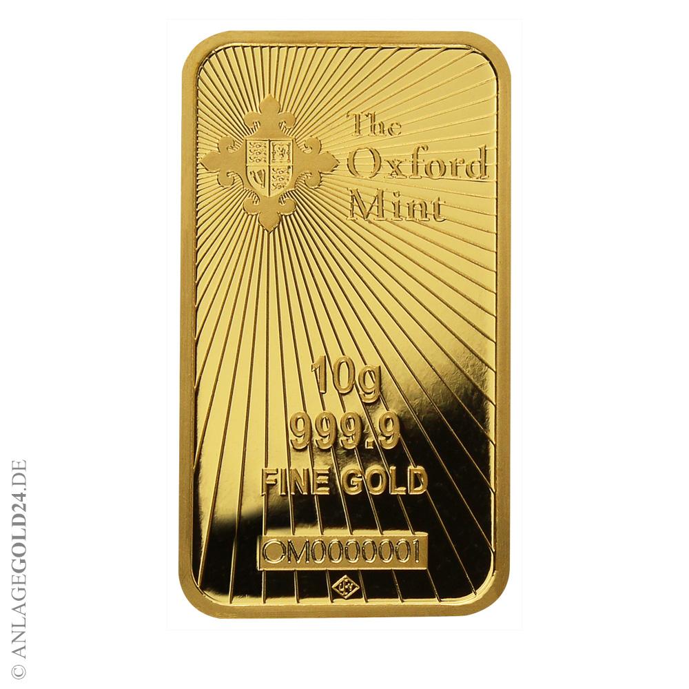 10 Gramm Goldbarren Oxford Mint Britannia > Goldmünzen Silbermünzen Goldbarren Anlagegold24