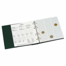Leuchtturm M�nzenalbum NUMIS, inkl. Schutzkassette, Gr�n mit 5 H�llen