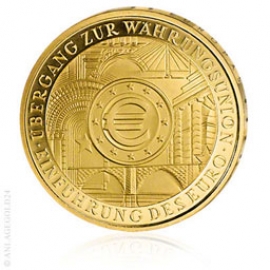 1/2 oz Gold 100 Euro W�hrungsunion 2002 Pr�gebuchstabe D
