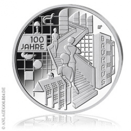 20 Euro Gedenkmnze - 100 Jahre Bauhaus - Stempelglanz