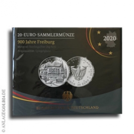 20 Euro Gedenkmnze 900 Jahre Freiburg - Stempelglanz