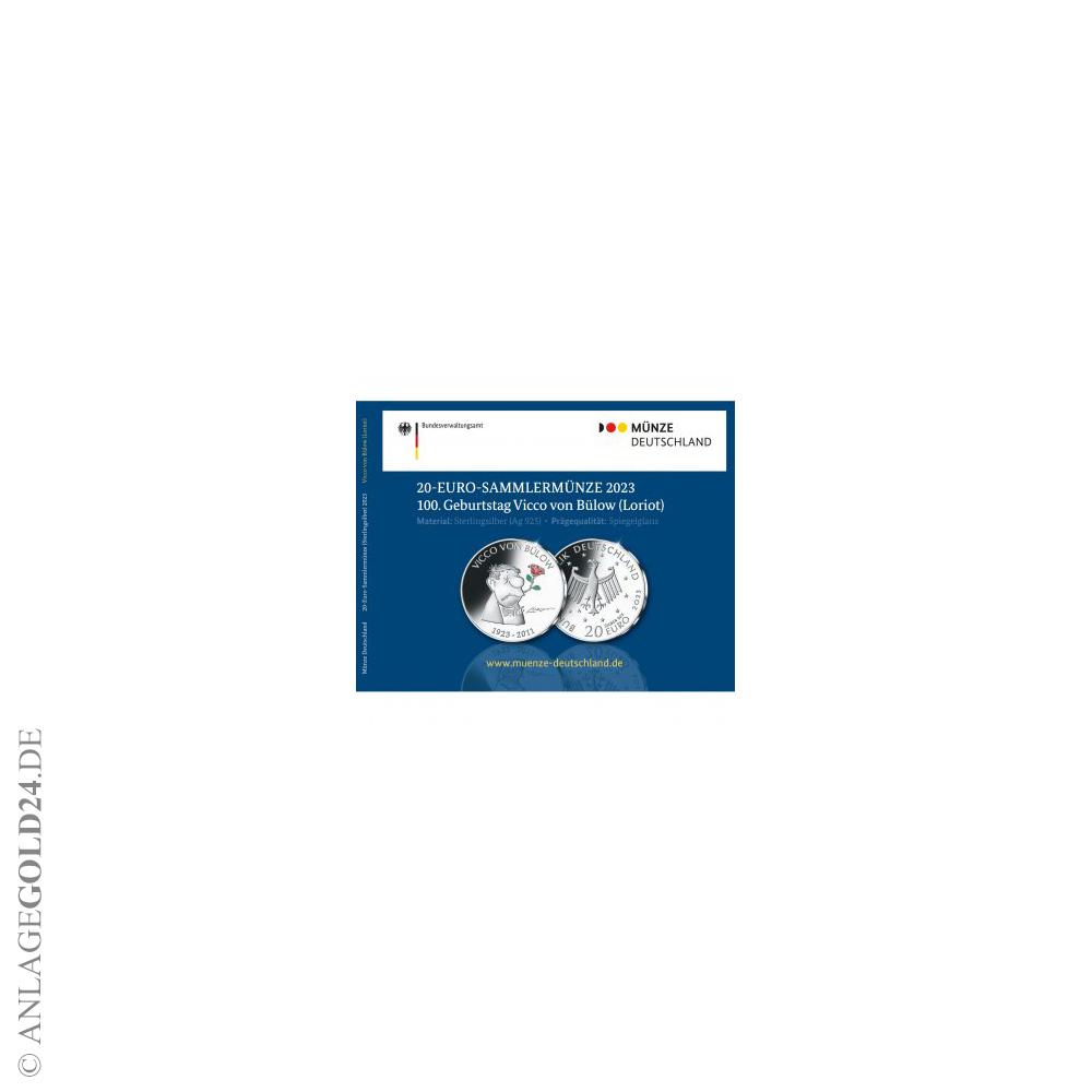 20 Euro Gedenkmünze 100. Geburtstag von