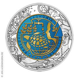 25 Euro Silber Niob Erderw�rmung 2023 Handgehoben