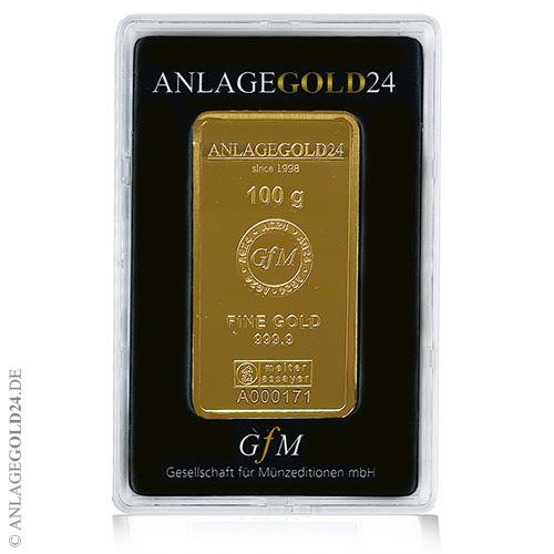 100 Gramm Goldbarren Anlagegold24 --> Goldmünzen Silbermünzen ...