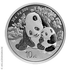 30 Gramm Silber Panda verschiedene Jahre