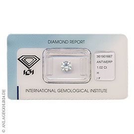 Anlage-Diamant 1,02 Carat 361901667 - lupenrein