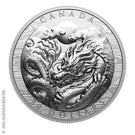 50 Dollar Silber Jahr des Drachen 2024 High Relief