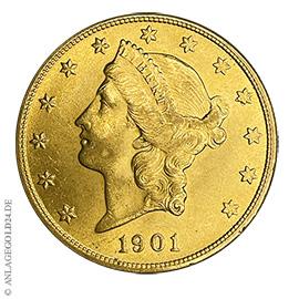 20 Dollar Gold Liberty Head verschiedene Jahrg�nge