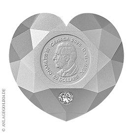 50 Dollar Silber Heart Diamond 2025