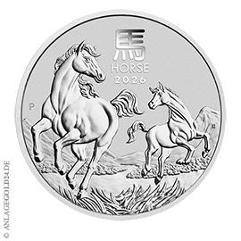 1 oz Silber Lunar III Jahr des Pferdes 2026