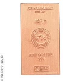 100 g Kupferbarren Anlagegold24