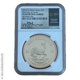 2 oz Gold Kr�gerrand 2019 in NGC Kapsel