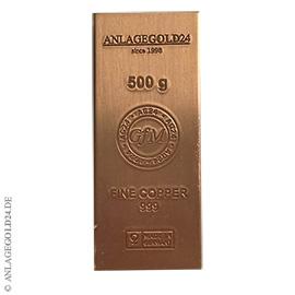 500 g Kupferbarren Anlagegold24