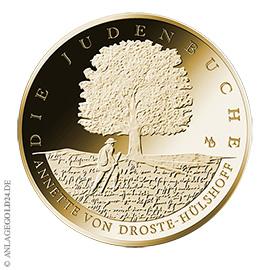Die Judenbuche - Pr�gebuchstabe F 100 Euro Gold Meisterwerke der deutschen Literatur
