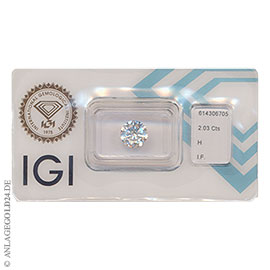 Anlage-Diamant 2,03 Carat 614306705 - lupenrein