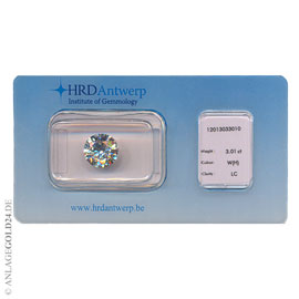Anlage-Diamant 3,01 Carat 12013033010 - lupenrein