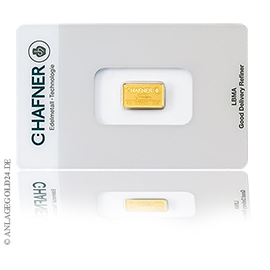 2 Gramm Goldbarren C.Hafner