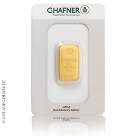250 Gramm Goldbarren C.Hafner