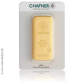 1.000 Gramm Goldbarren C.Hafner
