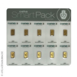 10x 1g Goldbarren Smartpack C.Hafner