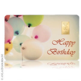 1 Gramm Goldbarren Happy Birthday - Heimerle + Meule