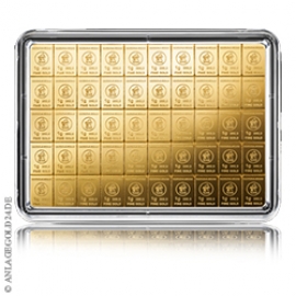 50x 1 Gramm Gold Tafelbarren - Heimerle + Meule