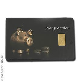 1 Gramm Goldbarren Notgroschen - Heimerle + Meule