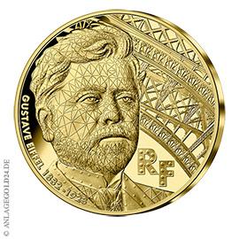 5 Euro Gold 100. Todestag Gustave Eiffel 2023