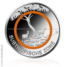 5-Euro-Sammlermnze - Subtropische Zone - Prgebuchstab