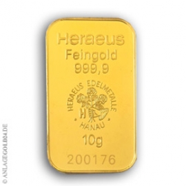 10 Gramm Goldbarren verschiedene Hersteller